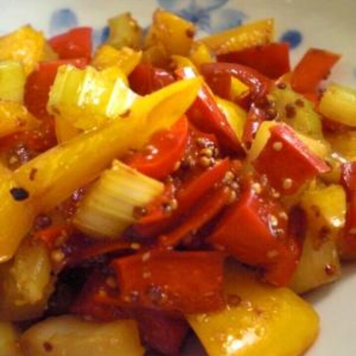 パプリカとセロリのバルサミコ酢マスタード漬け レシピ 作り方 By まミィ 楽天レシピ